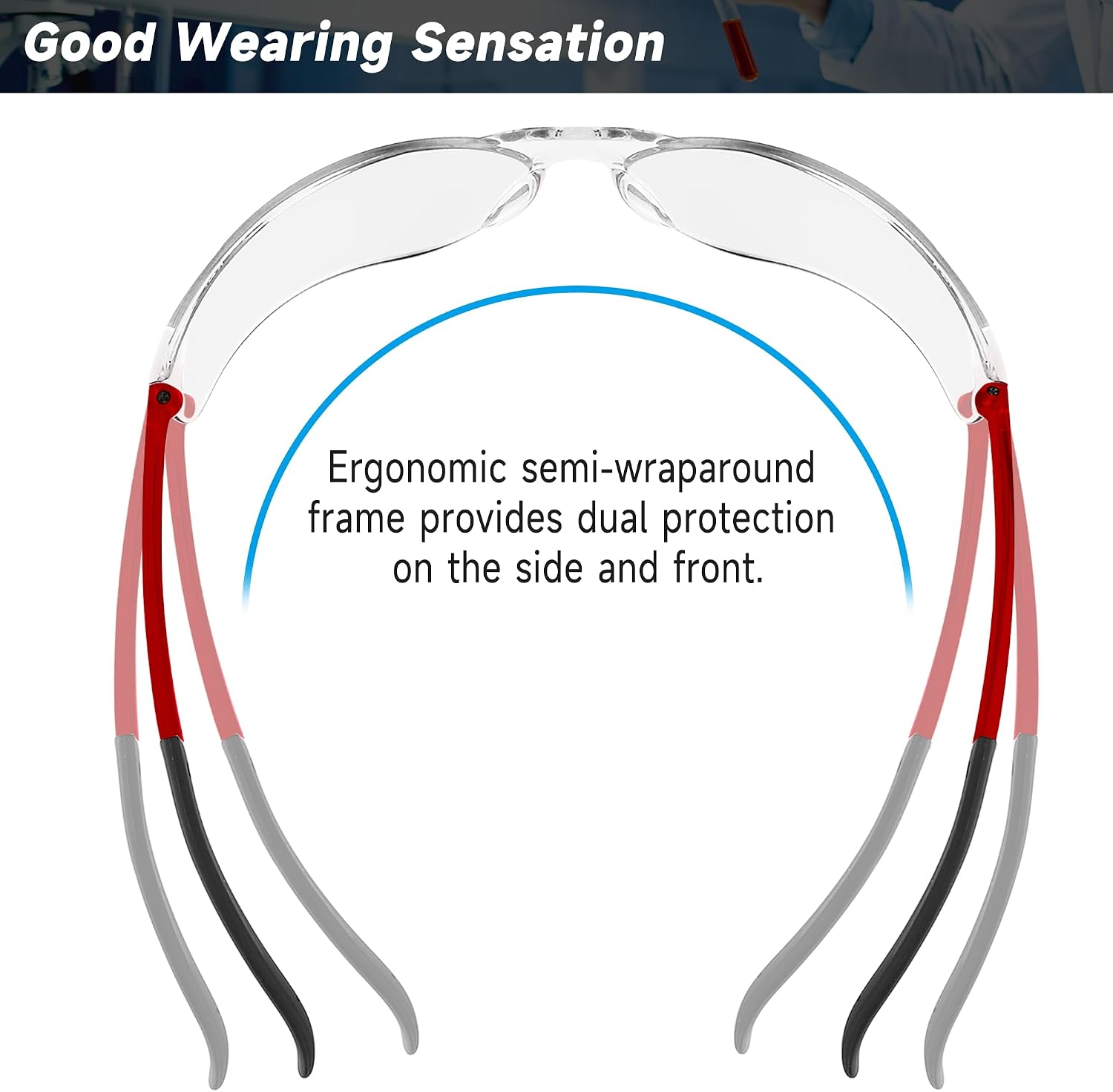 Safety Glasses for Men Women ANSI Z87.1 Safety Glasses Bulk Protective Eyewear Scratch-Resistant