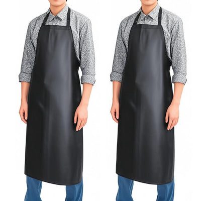 2‑Pack 40in Rubber‑Vinyl Apron for Kitchen and Lab