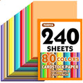 240 Sheets 8.5" X 11" Colored Cardstock, 80 Colors Card Stock
