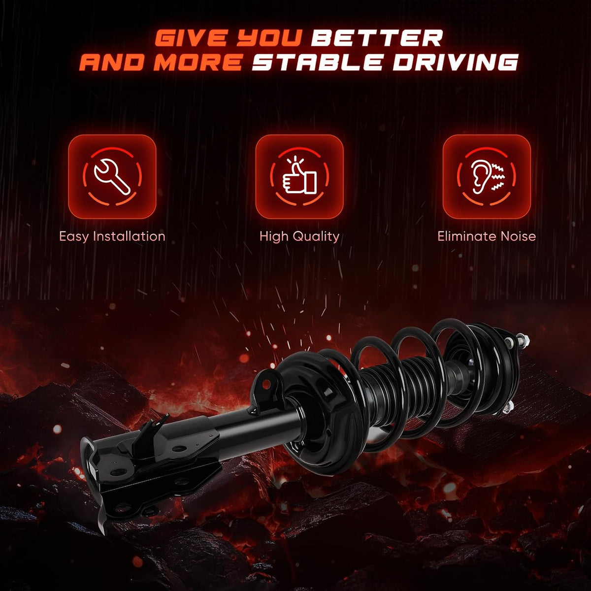 CCIYU Front Complete Struts shock and Struts Fits for Honda Civic 2012 2PCS