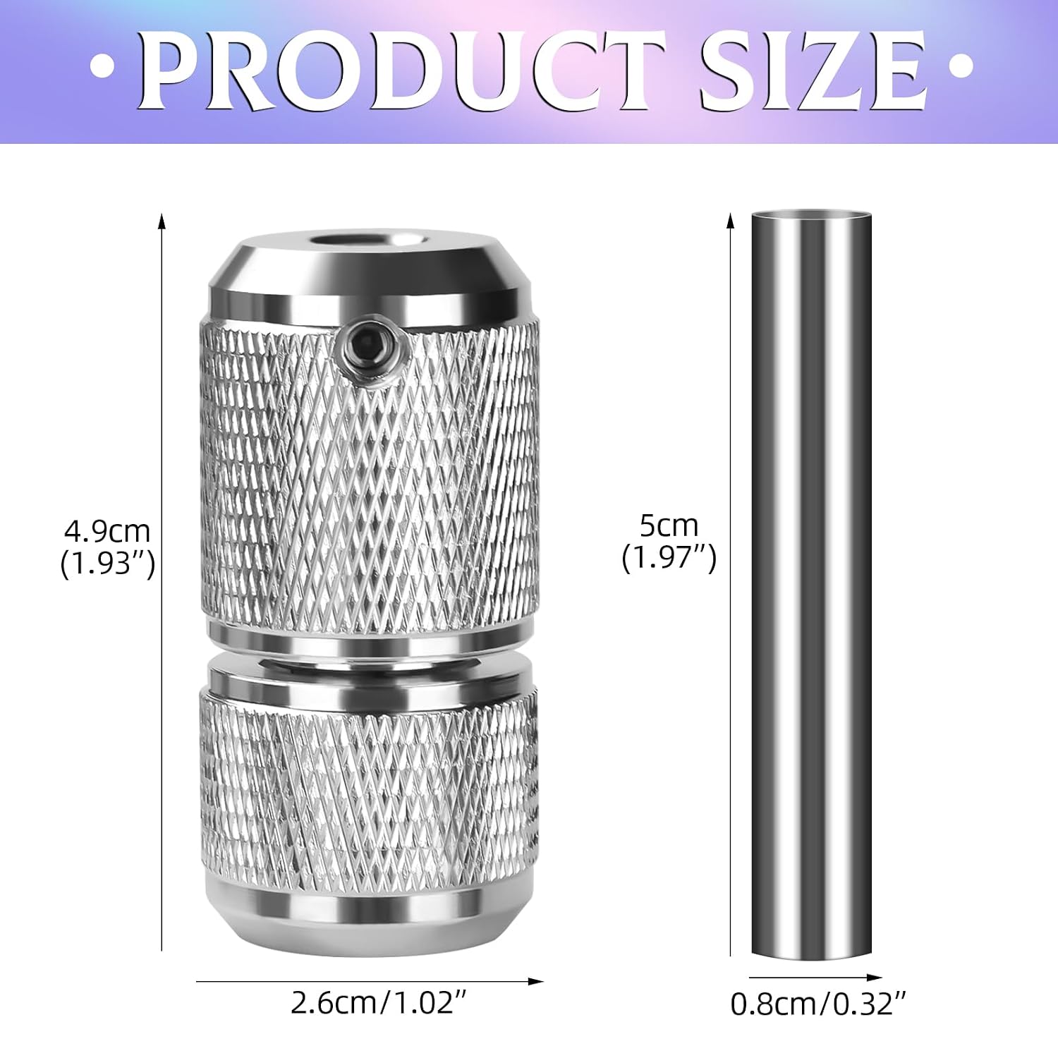 25mm Tattoo Grips Tubes Self-lock Aluminum Alloy Tattoo Gun Grip Auto Self Locking Handle for Tattoo Machine Supply
