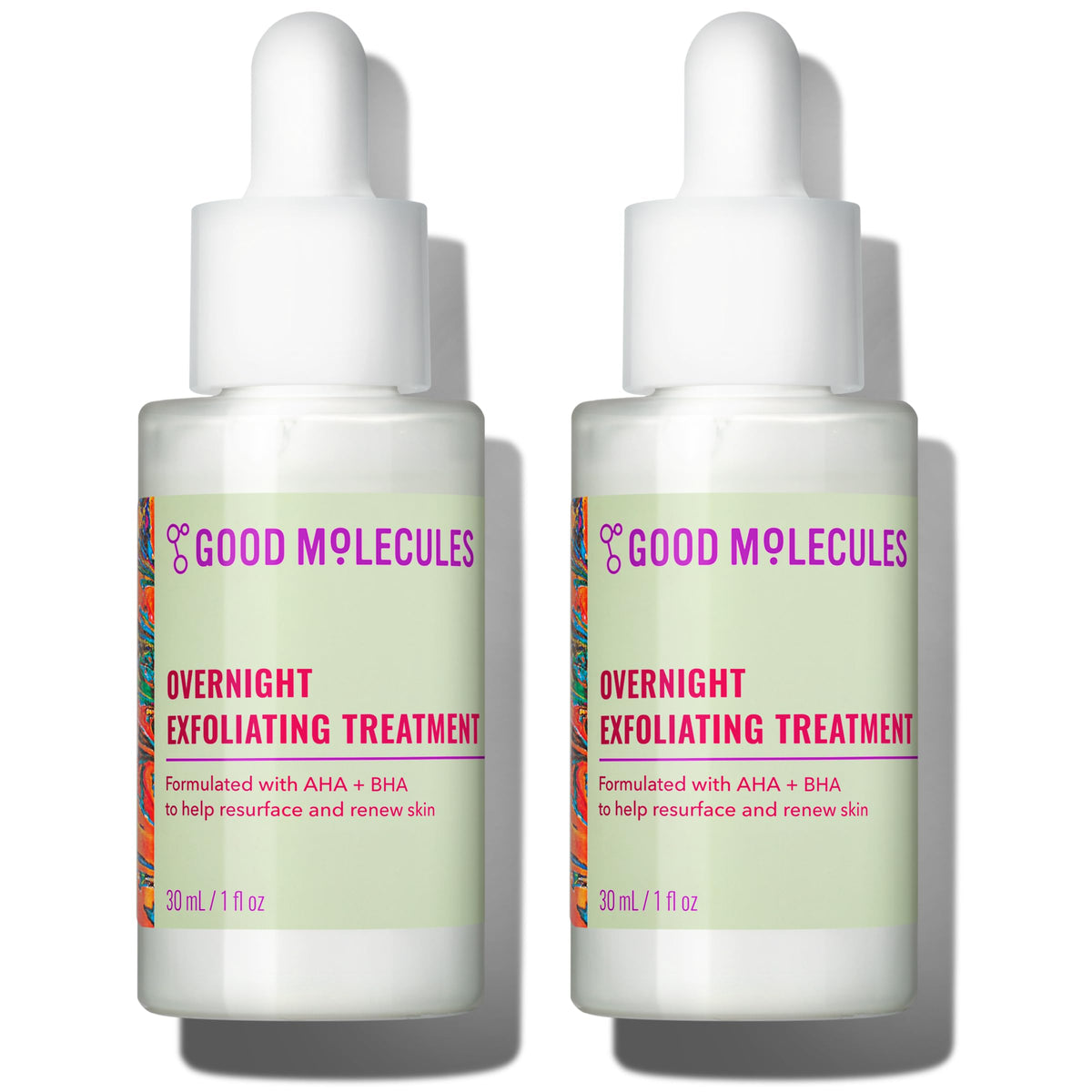 Overnight Exfoliating Treatment, AHA BHA, Pack of 2