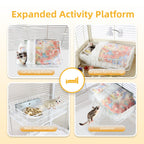 Sugar Glider Hammock Bed & Activity Platform - Versatile 2-in-1 Cage Accessories with Removable Bed, Sturdy Chew