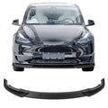 Fit 2020-2025 Tesla Model Y 3PCS Front Bumper Lip Matte Black