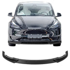 Fit 2020-2025 Tesla Model Y 3PCS Front Bumper Lip Matte Black