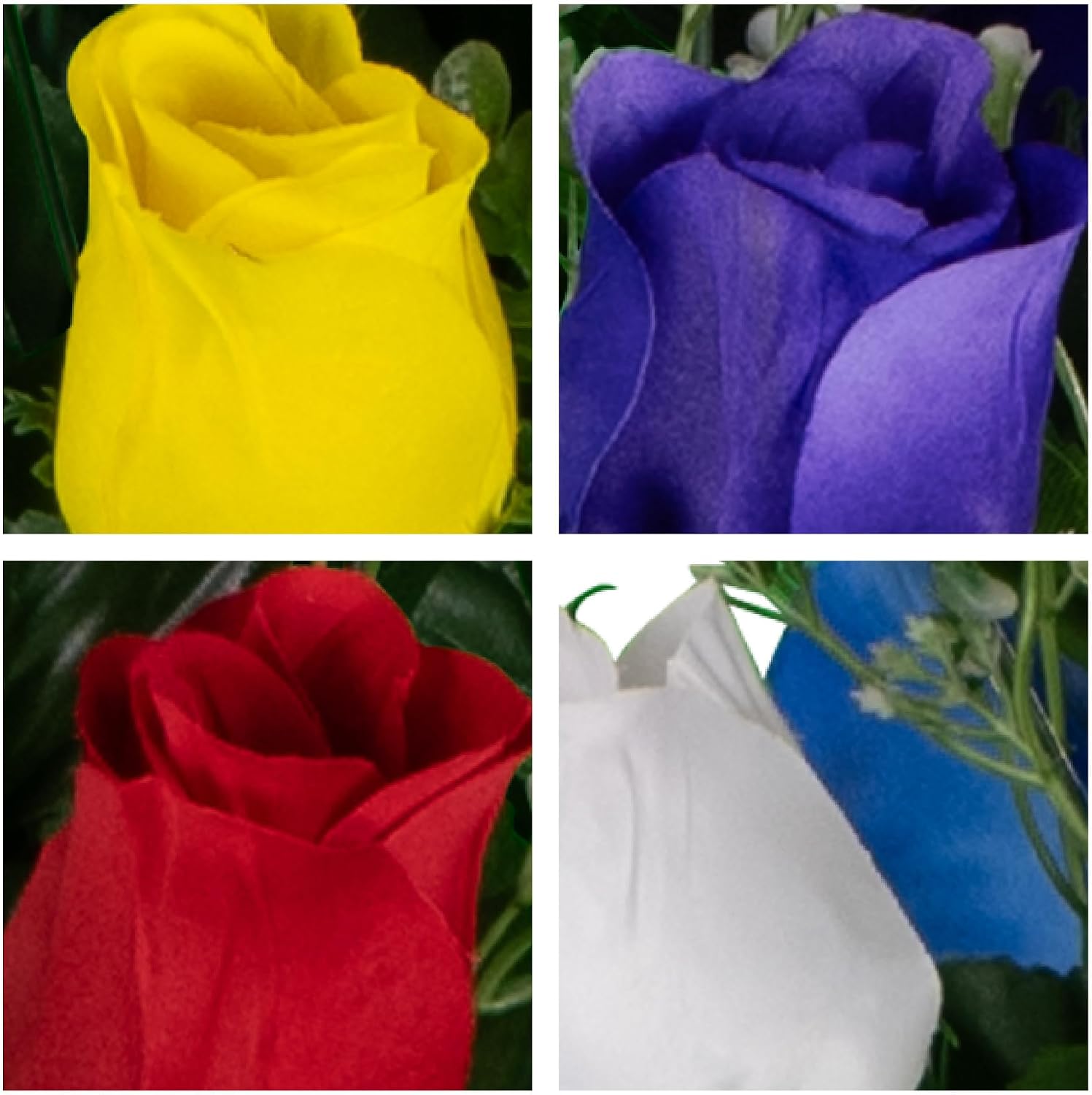 Artificial Cemetery Flowers - Gravesite Flowers - Multi Color Roses - (1) Headstone Flower Saddle & (1) Matching