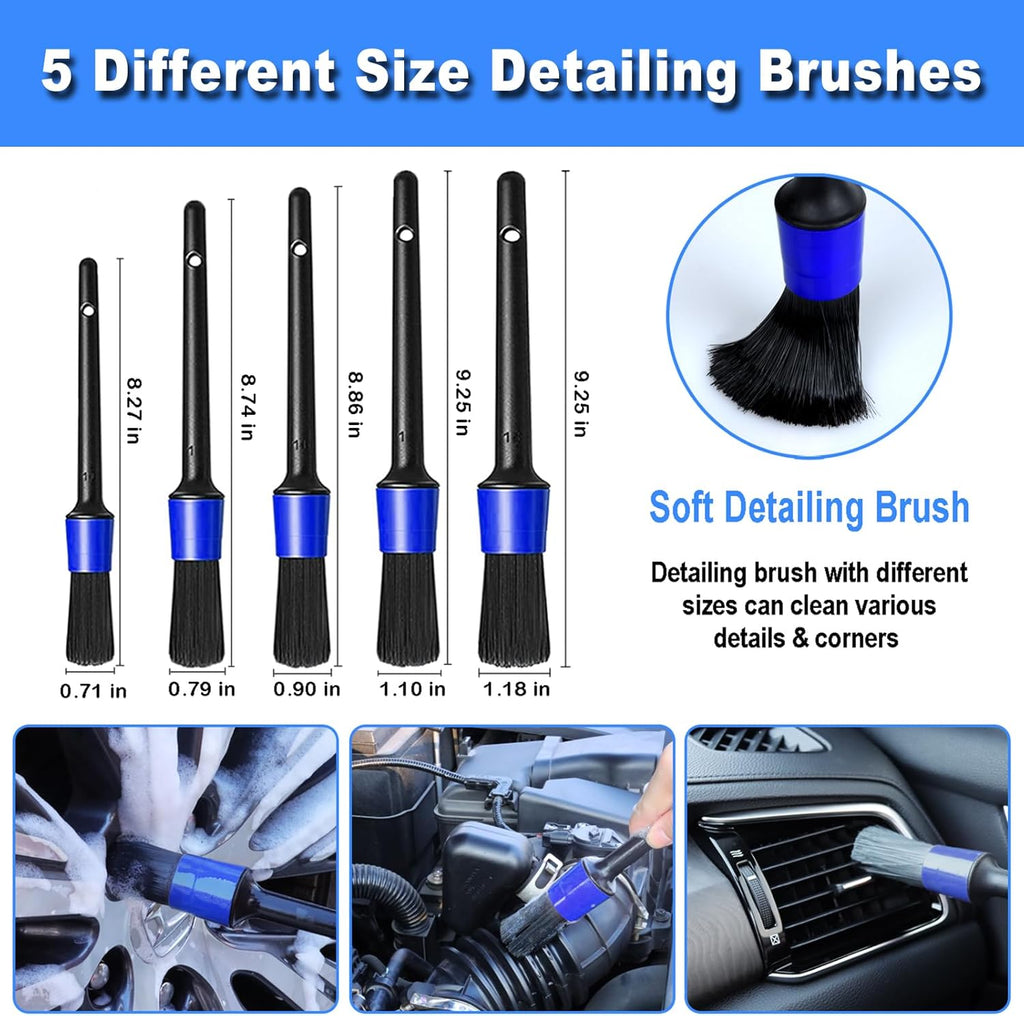 Windshield Cleaner Tool, 15Pcs Car Interior Detailing Kit, Car Cleaning Kit Interior Cleaner, Car Detailing Brushes