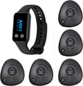 Wireless Restaurant Pager System with 5 Waterproof Call Buttons