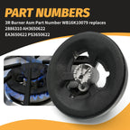 WB16K10079 Gas Range 20K Tri-Ring Burner Assembly for GE