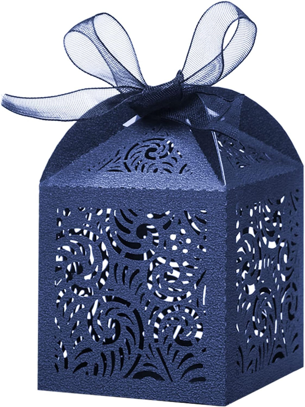 100Pcs Laser Cut Favor Boxes, 2x2x3in Small Gift Box for Presents