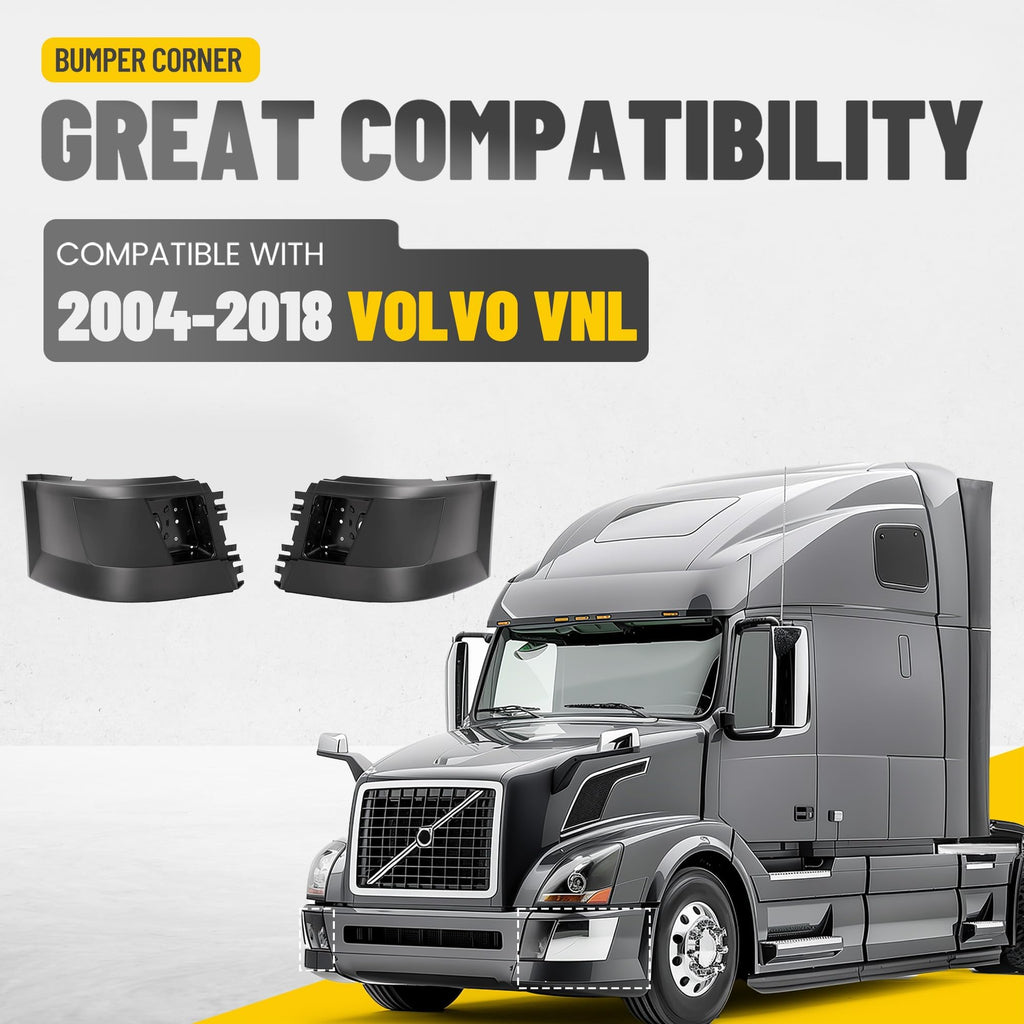 Bumper Corner Compatible with 2004-2018 Volvo VNL