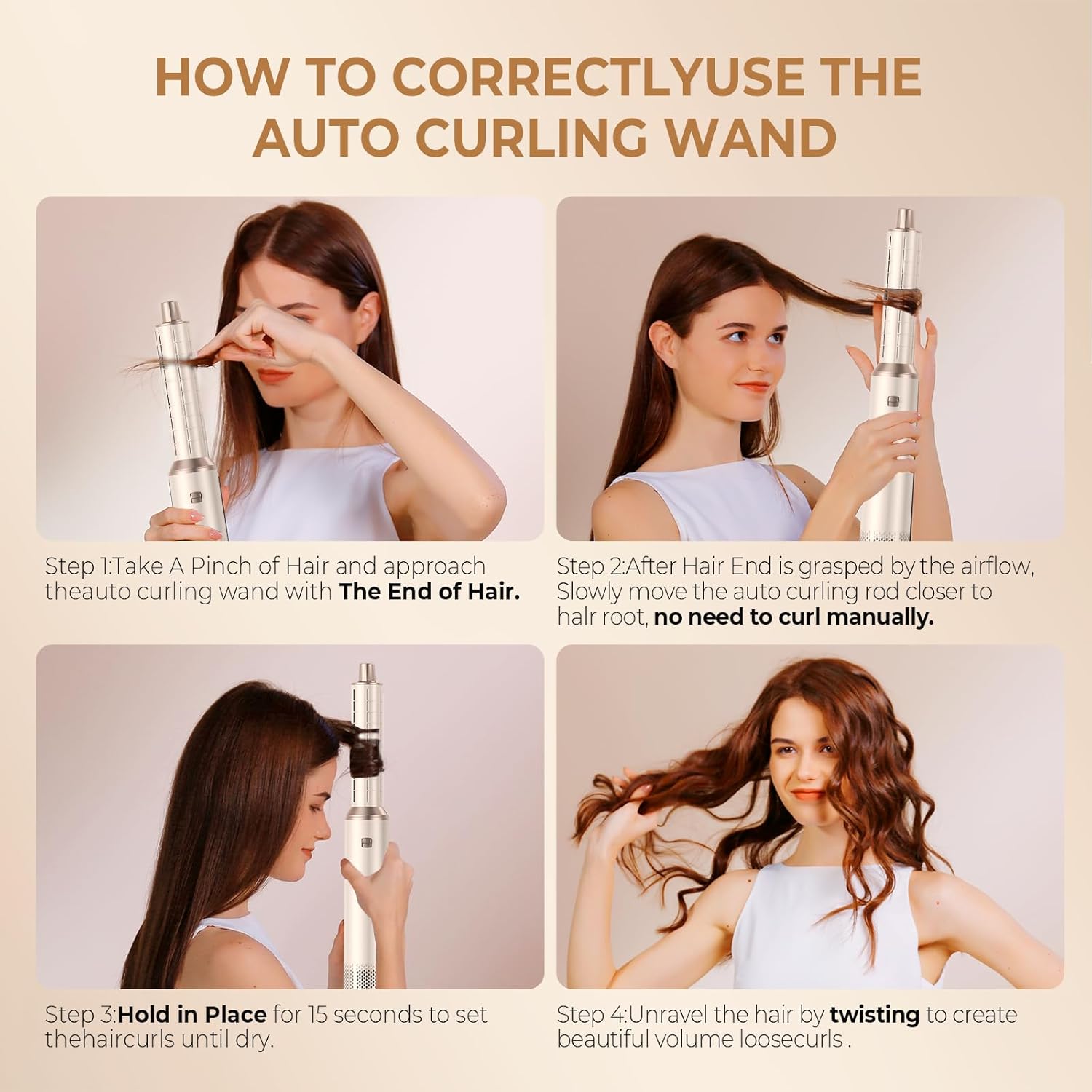 Hair Dryer Brush 5 in 1, Blow Dryer Brush Set with Air Curler Wrap Hair Styler, Negative Ionic Blow Dry Brush
