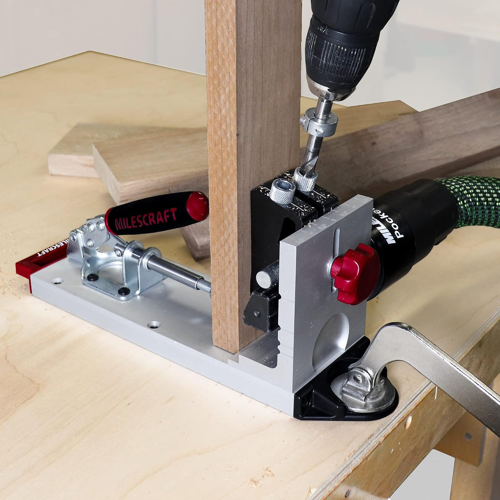 1327 Pocket Jig 400 – Self-Clamping, Heavy-Duty, All-Metal Pocket Hole Jig. Complete Kit with Bit, Driver, and Screws