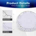 17-Inch UV Painted Universal Flat Hubcaps, Snap-On Design