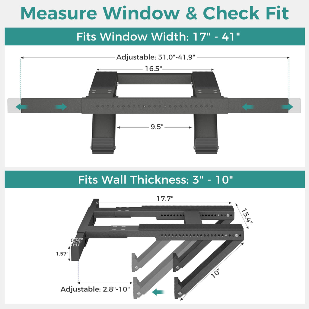 No-Drilling Window Air Conditioner Support Bracket, AC Holder Stand Mount