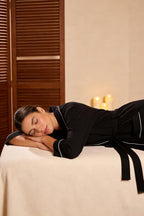 Womens Cotton Robe, Soft Lightweight Long Knit Bathrobe