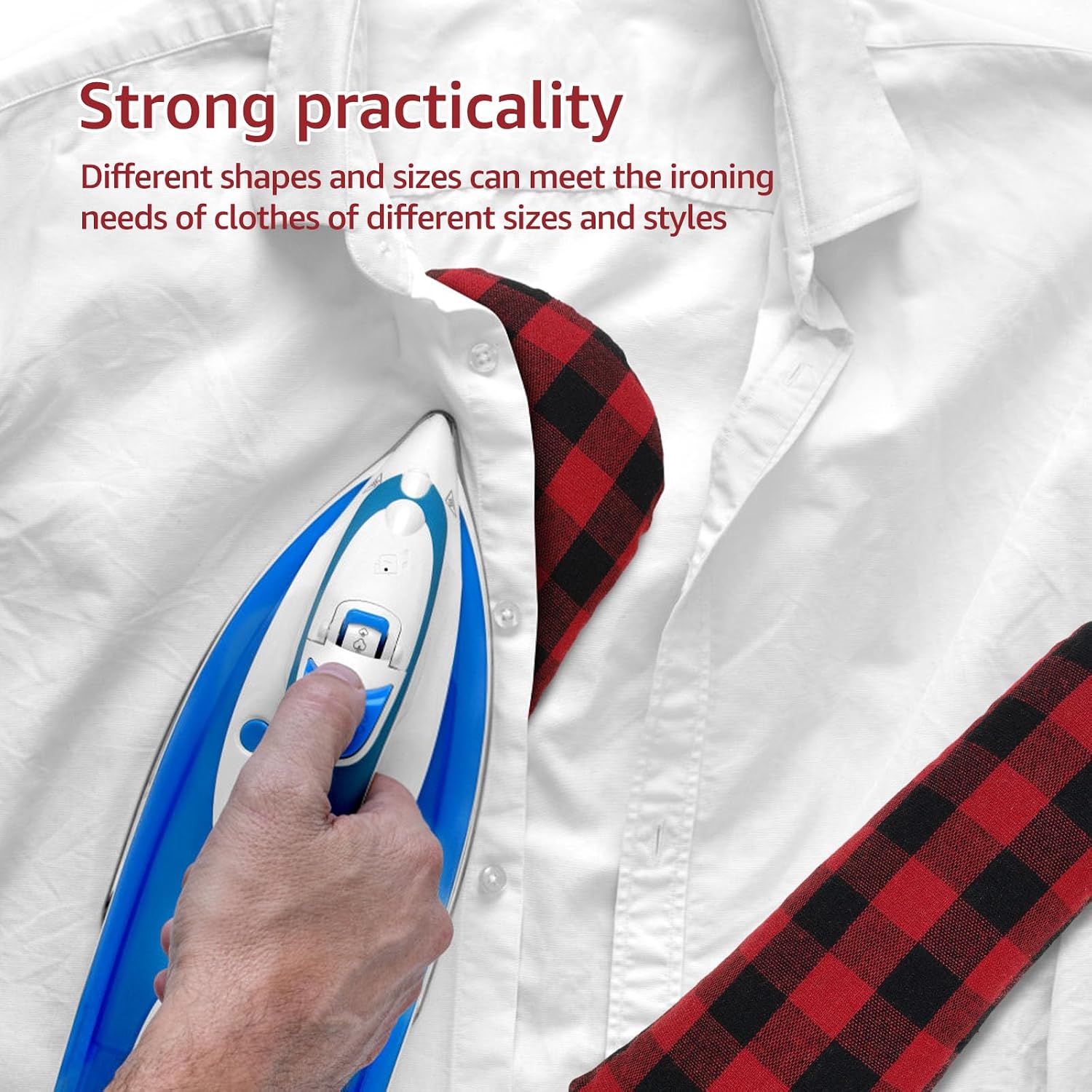 2 Pack Tailors Ham and Seam Roll Set, Portable Practical Tailors Ham and Sleeve Rol, Seam Roller Tool Ironing