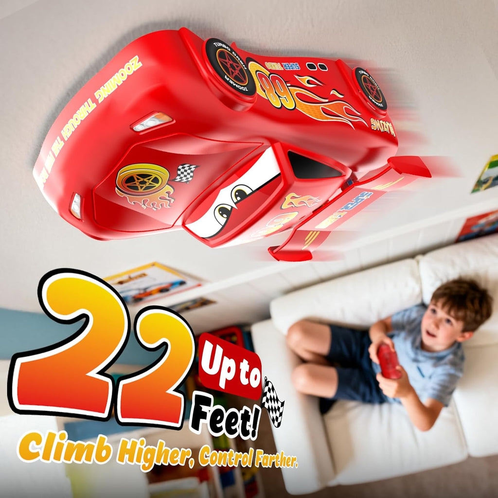Lightning Remote Control Car for Kids, 360° Rotating Wall Climbing RC Car with DIY Stickers, Rechargeable Monster