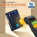 Slim Wallet for Men - RFID Blocking Leather Bifold with Money Clip