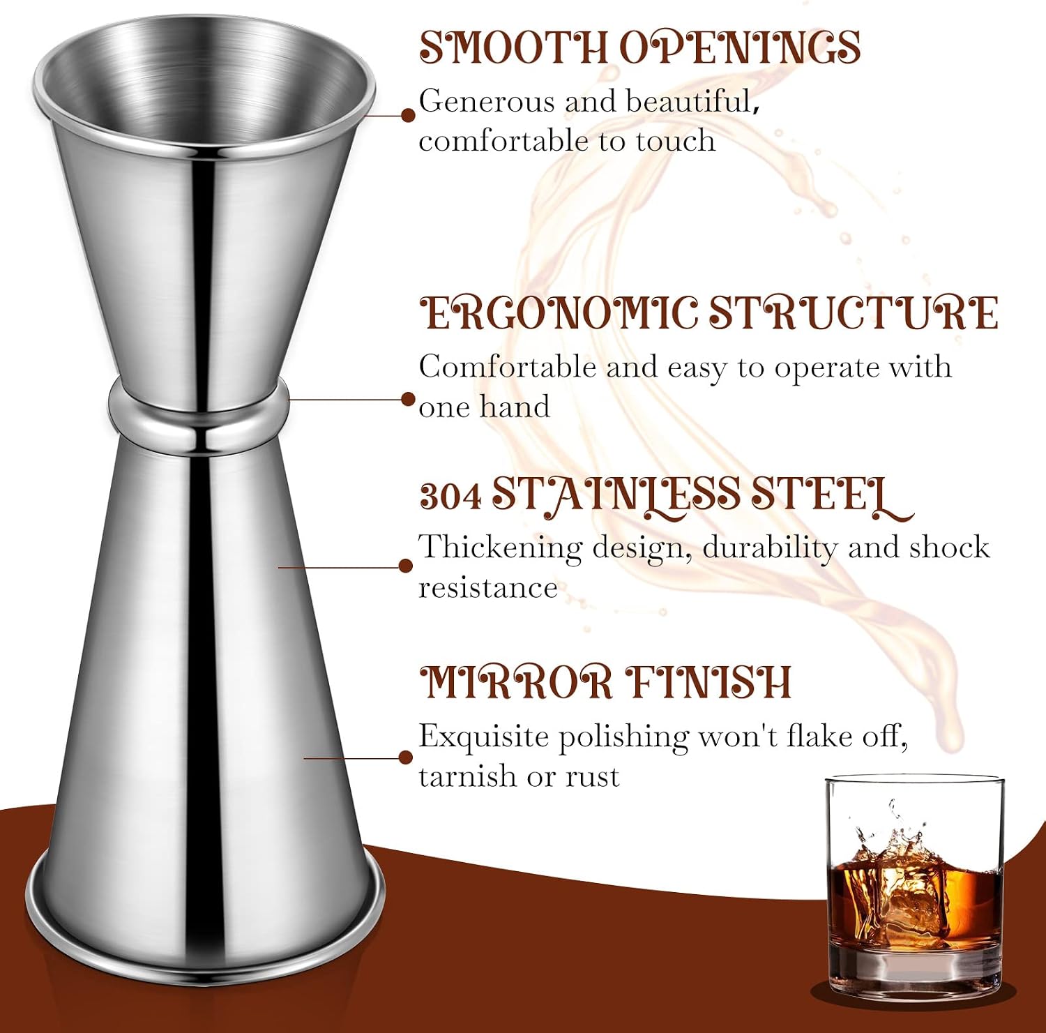 18 Pcs 2 oz 1 oz Jigger for Bartending Double Cocktail Jigger Japanese Jigger Stainless Steel Measuring Cup for Home