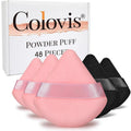 Triangle Powder Puff,Thick Makeup Sponge Powder Puff (48 PinkBlack)