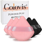 Triangle Powder Puff,Thick Makeup Sponge Powder Puff (48 PinkBlack)