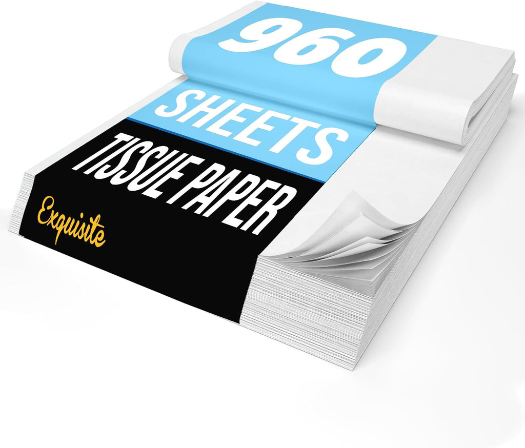 Party Solids White Tissue Paper for Gift Bags 15"X20" 960 Sheets
