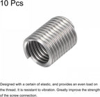 uxcell Wire Thread Inserts 1/2-13 UNC 2.0D 304 Stainless Steel Helical Type Coiled Wire Screw Repair Threaded Sleeve Steel Sheath 10pcs