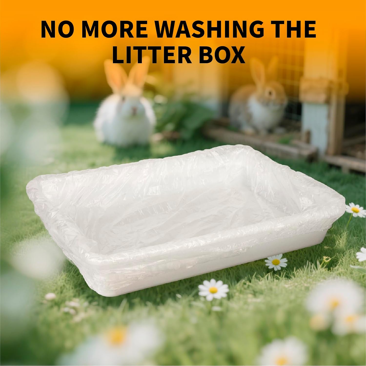 Small Animal Bedding & Litter,50 pcs Disposable Rabbit Cage Liner Bags 3s Quick Clean for Bunny Cat Guinea Pig Ferret