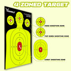 Shooting Range Silhouette Paper Target - 17X25 Inches (50 Pack, Multi Color)