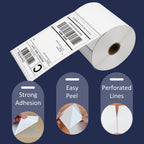 16 Rolls 4" x 6" Direct Blank Thermal Shipping Labels with 450/Roll