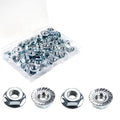 50pcs 1/4-20 Serrated Flange Hex Nuts, 1/4" Hexagon Flange Nuts