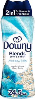 Blends In Wash Laundry Scent Booster Beads, Meadow Rain Scent, 24.5 OZ, Fabric Softener Beads And Freshness