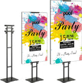 Poster Stand, Adjustable Height Up to 75", Double-Sided Heavy Duty Pedestal Sign Holder, Floor Standing Sign Holder