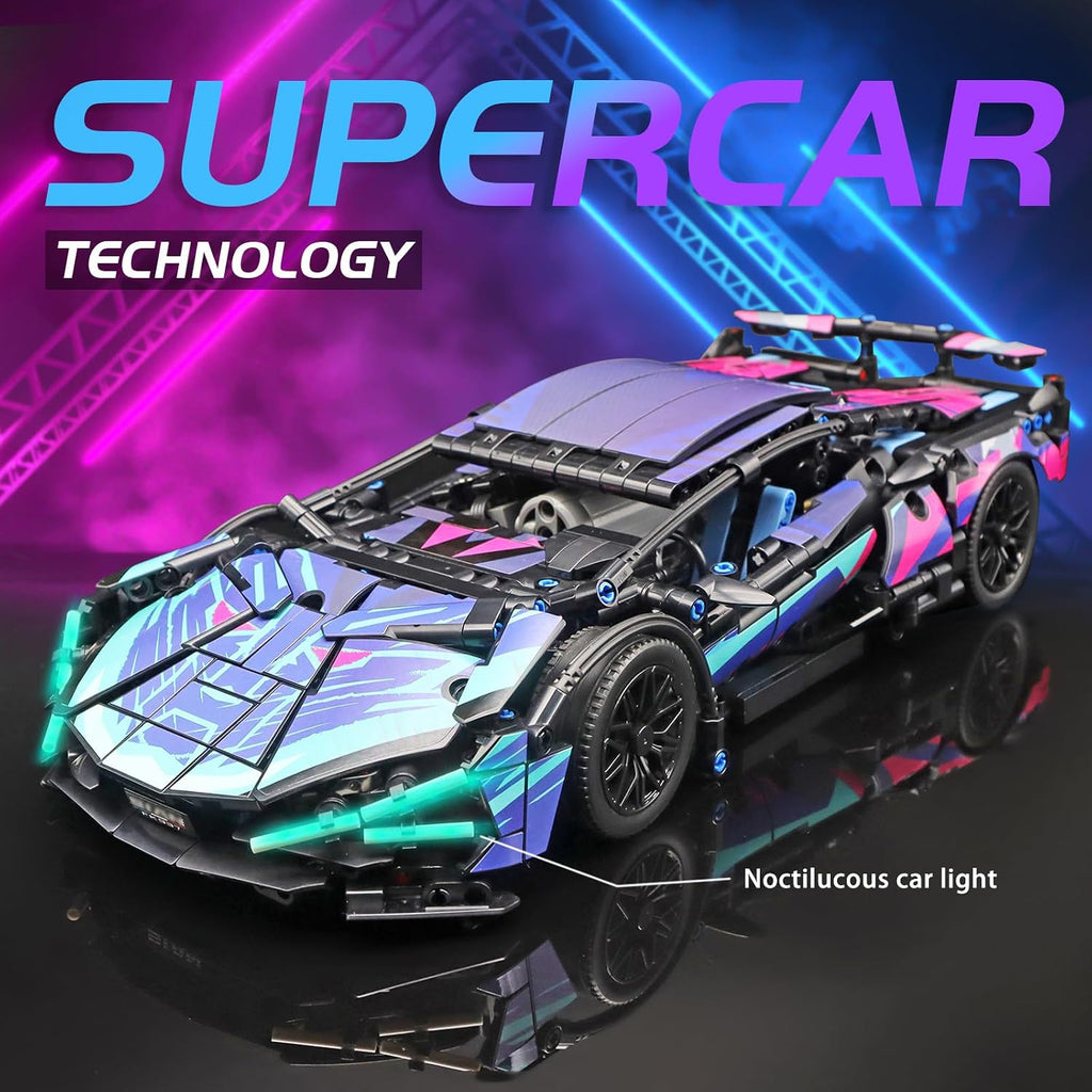 Remote Control Car Building Set, 1:14 Technical Sports Racing Building Kit