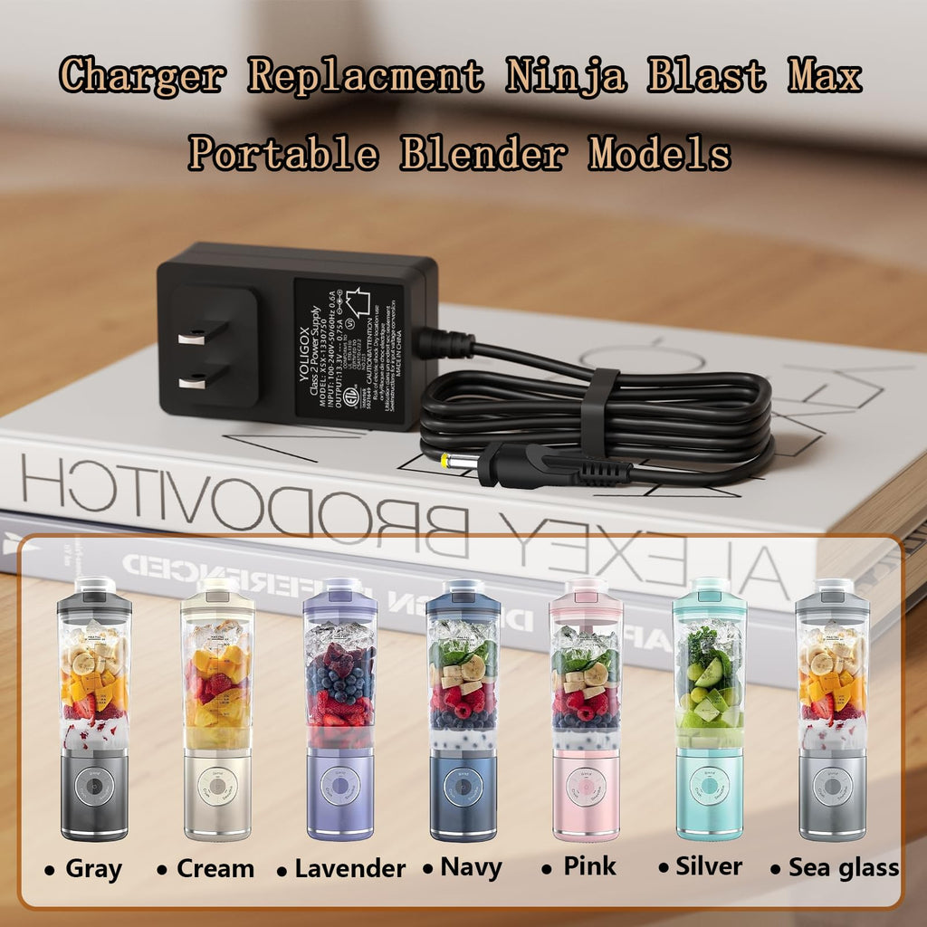 Charger For Ninja Blast Max BC251 Portable Blender Replacement Power Adapter Cord
