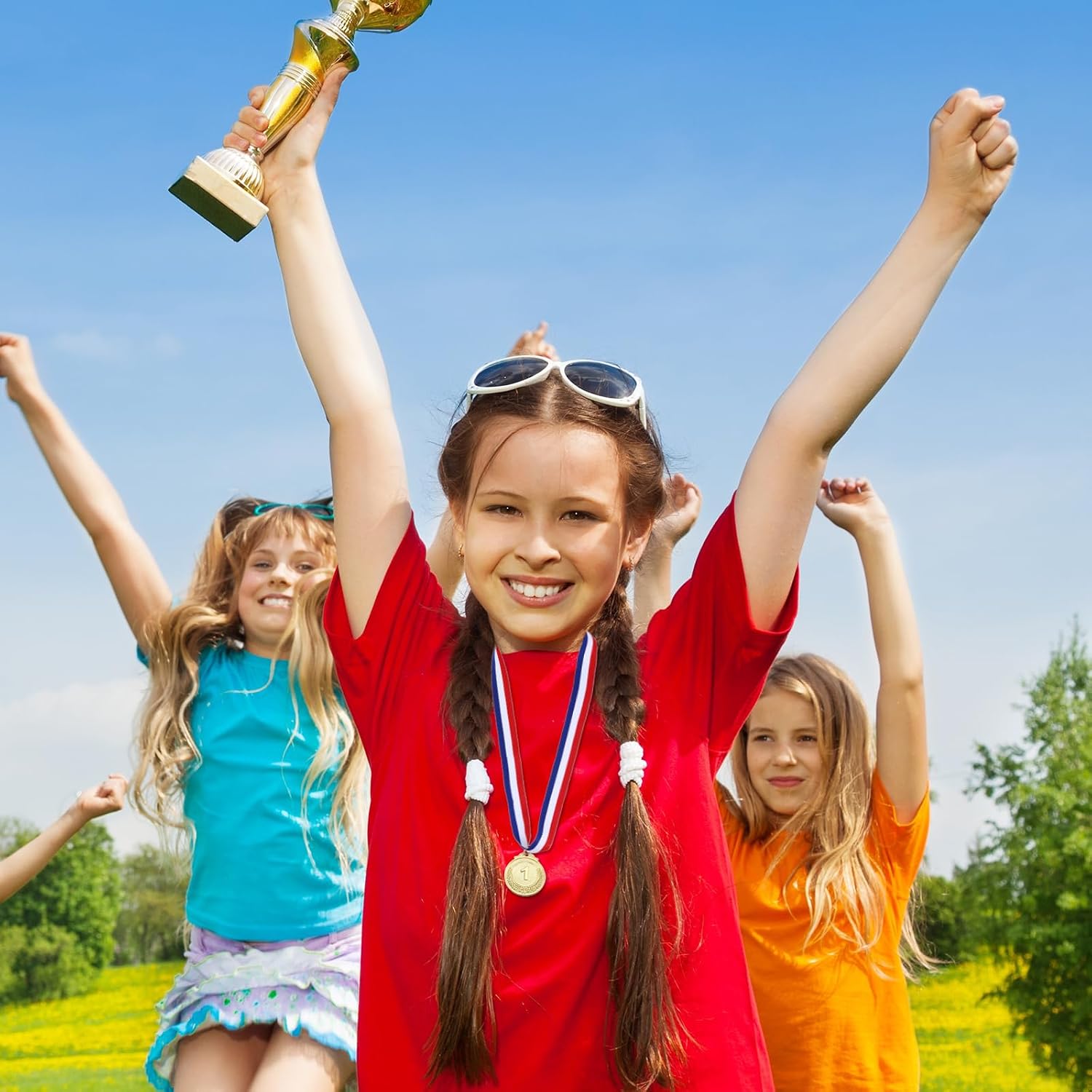 Metal Winner Award Medals, Gold Sliver Copper Winner Medals with Neck Ribbon 1st 2nd 3rd Prize Medals for