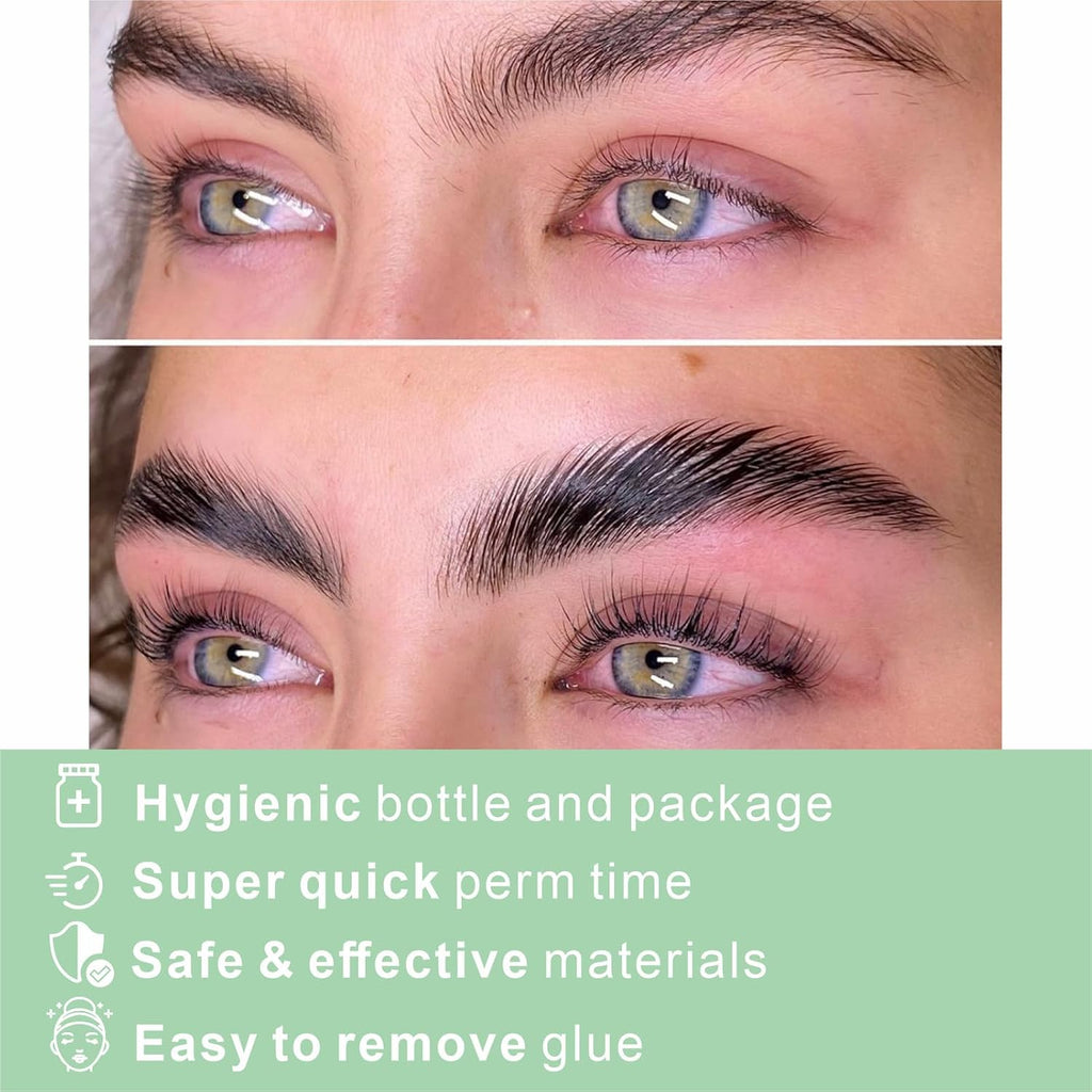 Lash Lift and Brow Lamination Kit, EyeBrow Gel Home DIY or Professional Use | Complete Lash Perm Kit Natural Curl