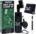 Golf Club Cleaning Kit, Golf Club Brush & Golf Groove Sharpener & Absorbent Golf Towel
