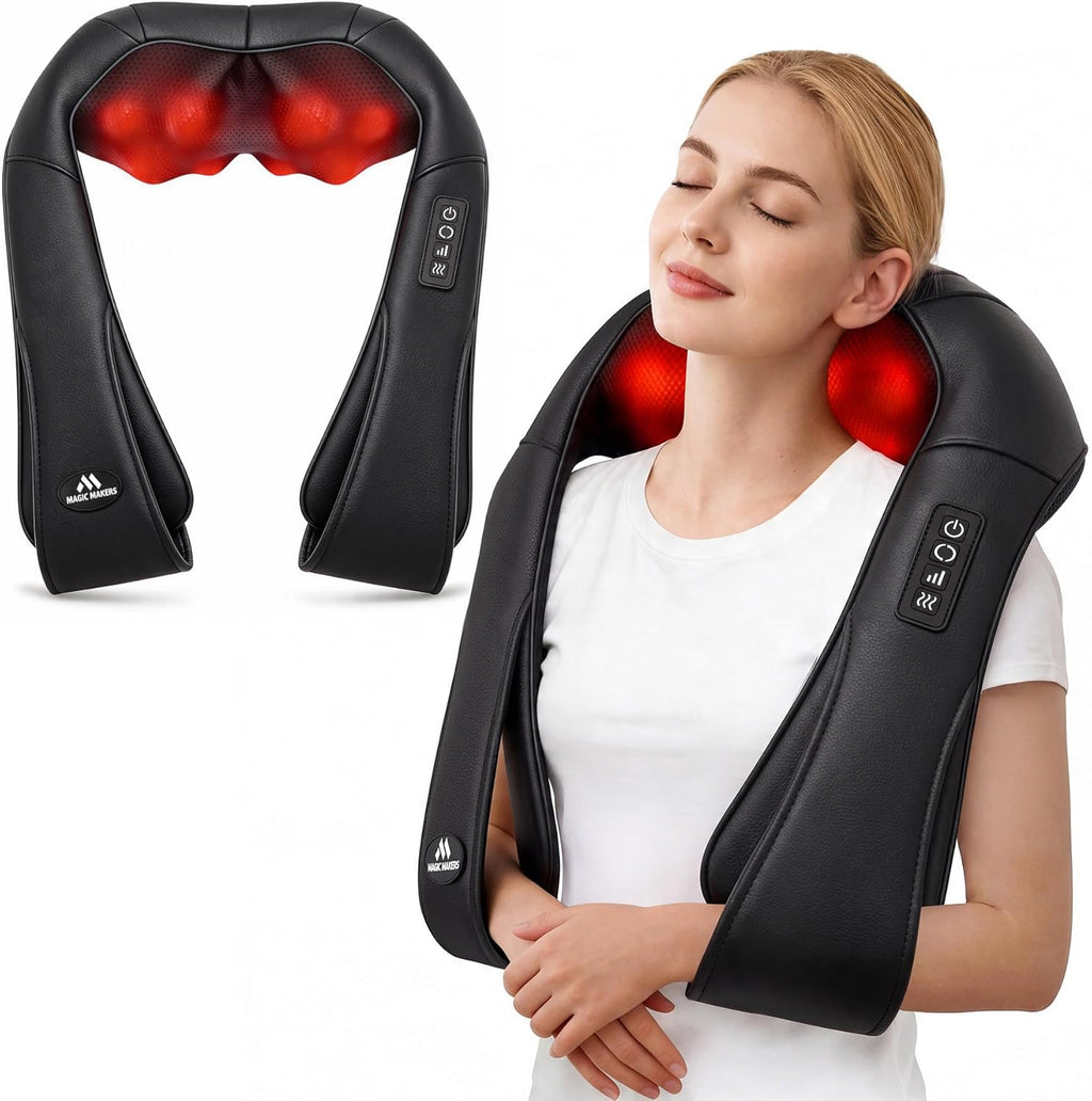 Neck Massager for Pain Relief Deep Tissue with Heat - Shiatsu Back and Shoulder Massage, Mothers Day Gifts for Mom