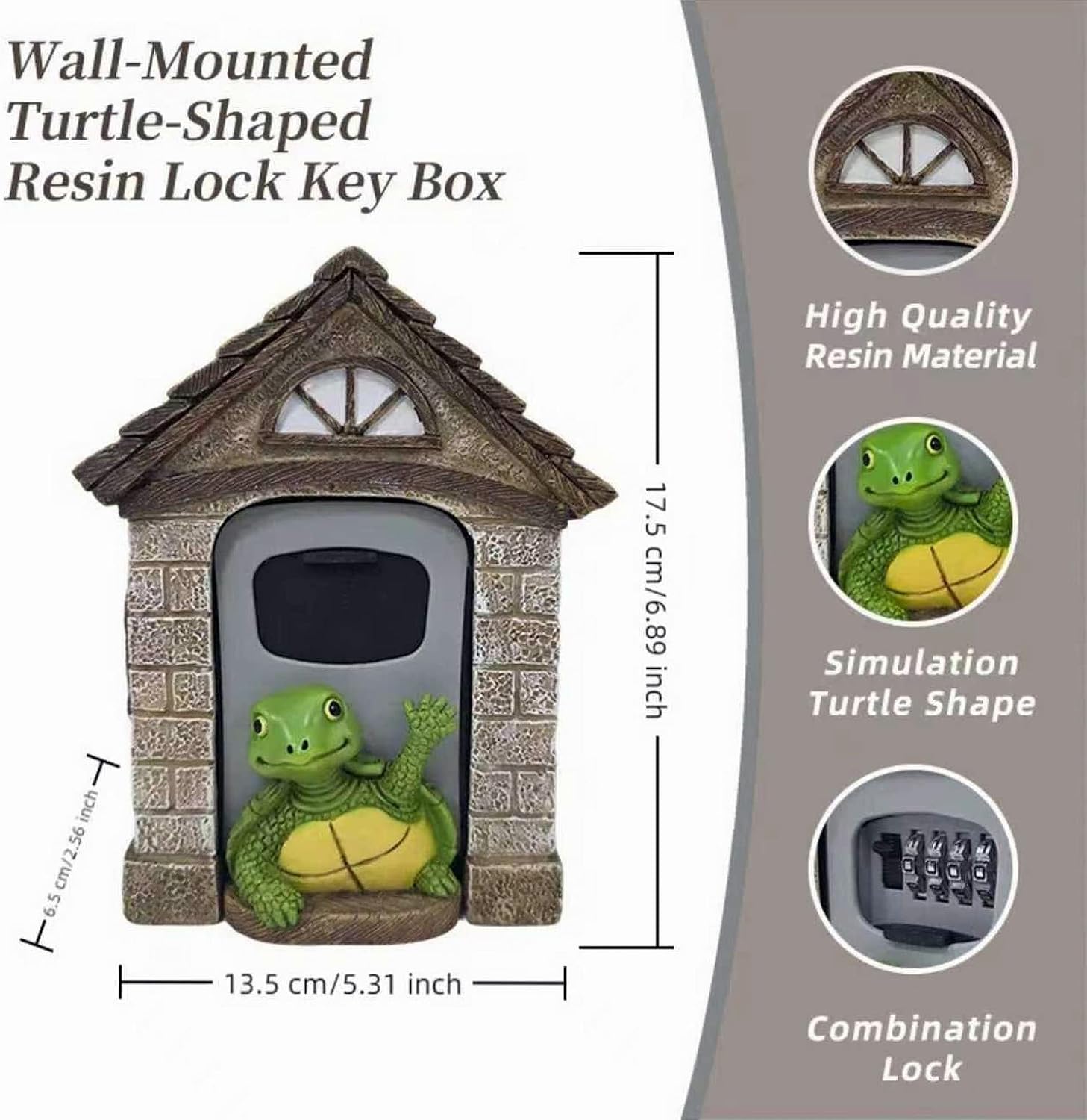 Key Lock Box Outside Hide A Key Outdoor Key Holder Wall Mount Large Lockbox with Code House Portable Spare