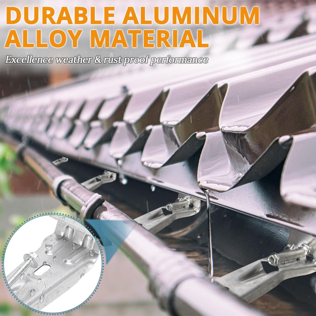5 Inch Roofing Gutter Hangers, Quick Screw Hidden Gutter Support Brackets for Repairing Sagging 5 Inch K-Type