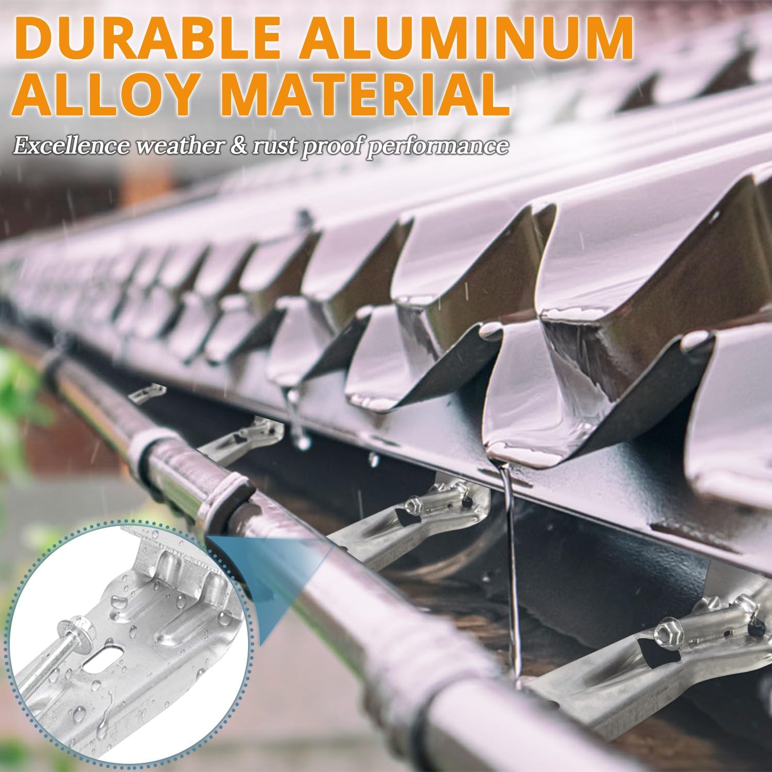 5 Inch Roofing Gutter Hangers, Quick Screw Hidden Gutter Support Brackets for Repairing Sagging 5 Inch K-Type