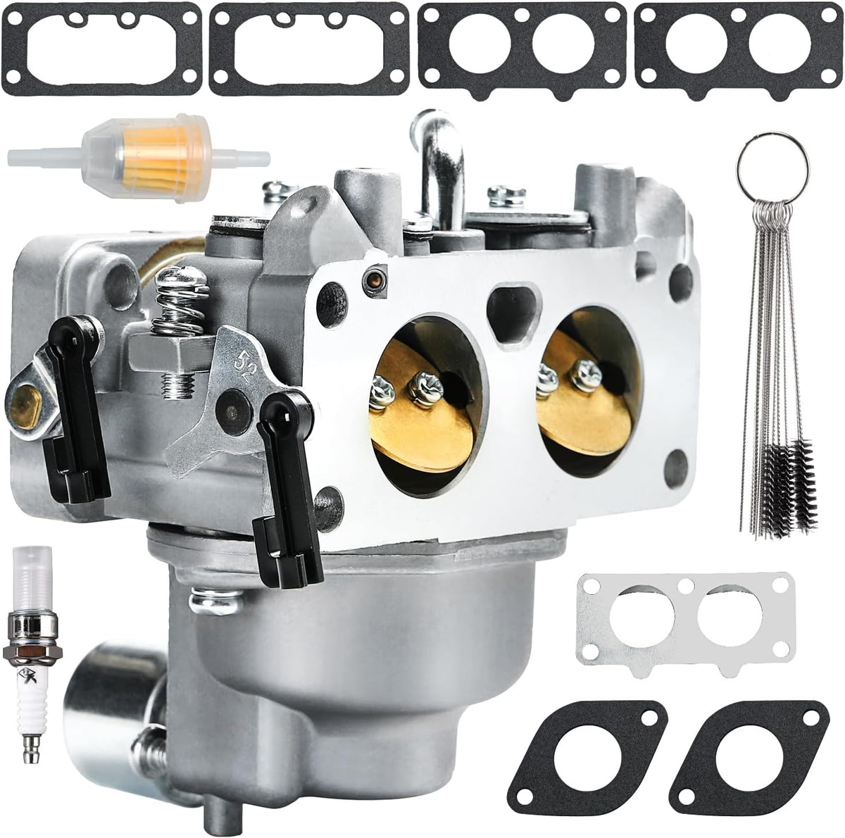 Carburetor 15004-1010 with Gaskets for Kawasaki FH641V FH661V FH721V FX850V 22 HP Engine Carb Replaces 15004-7024, 15004-0757, 15004-1005