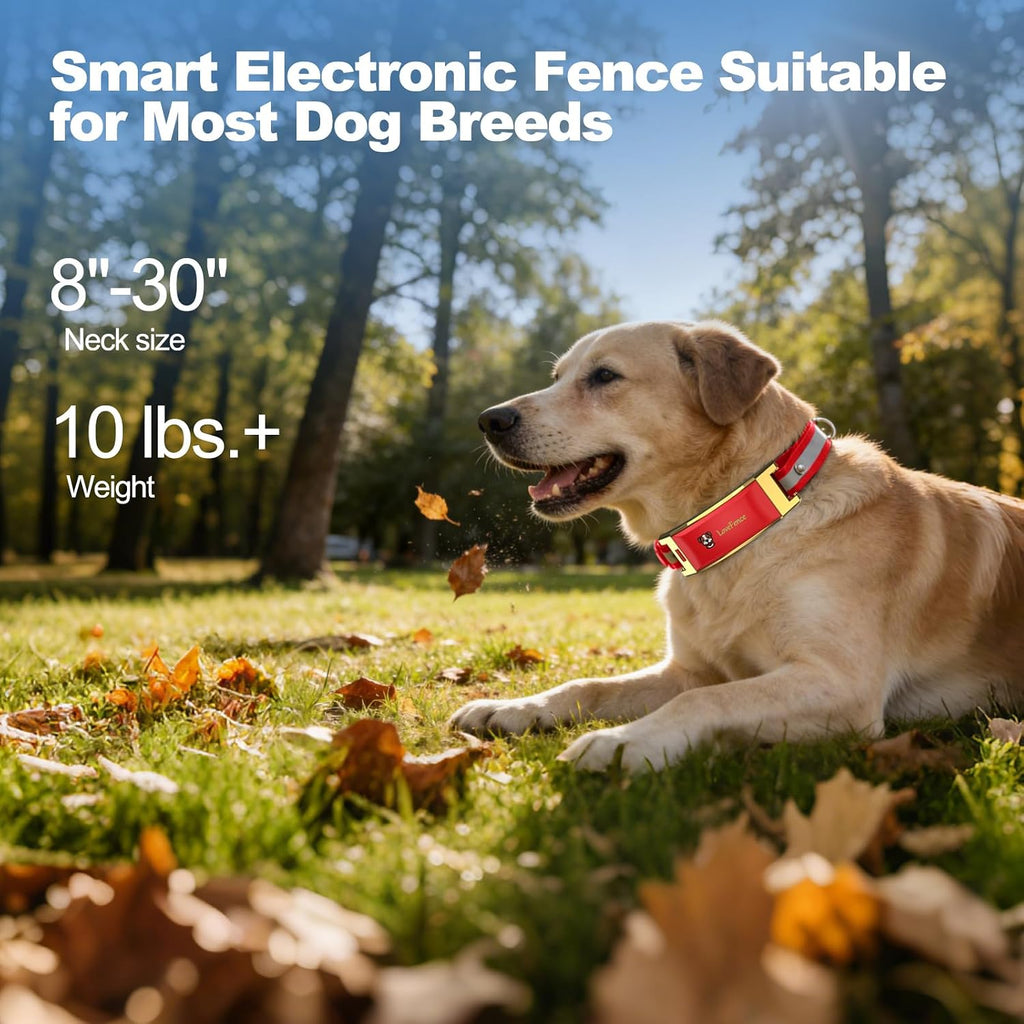 GPS Wireless Dog Fence, Dog Fence Collar, No Monthly Fee for Large Dogs