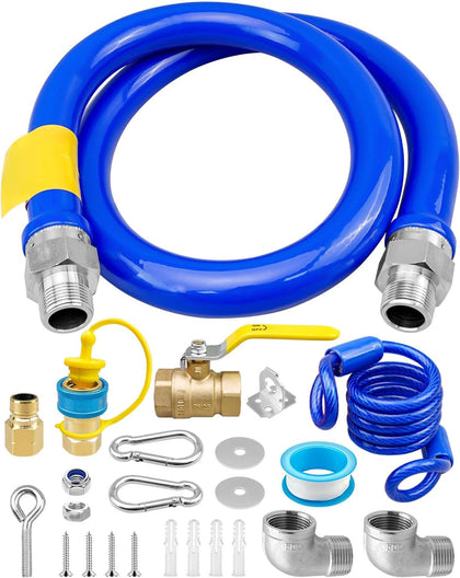 Gas Connector Kit, 48" Mobile Gas Hose Connector Kit