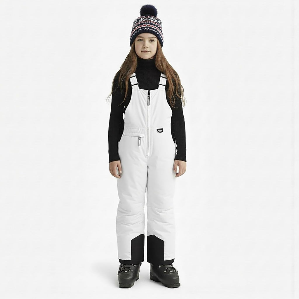 Boys Girls Unisex Classic Ski & Snow Bib Overall Winter Snowsuit Water-Resistant Windproof Outdoor Rain Bib