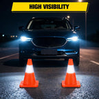 12 Inch PVC Traffic Safety Cones, 4-Pack