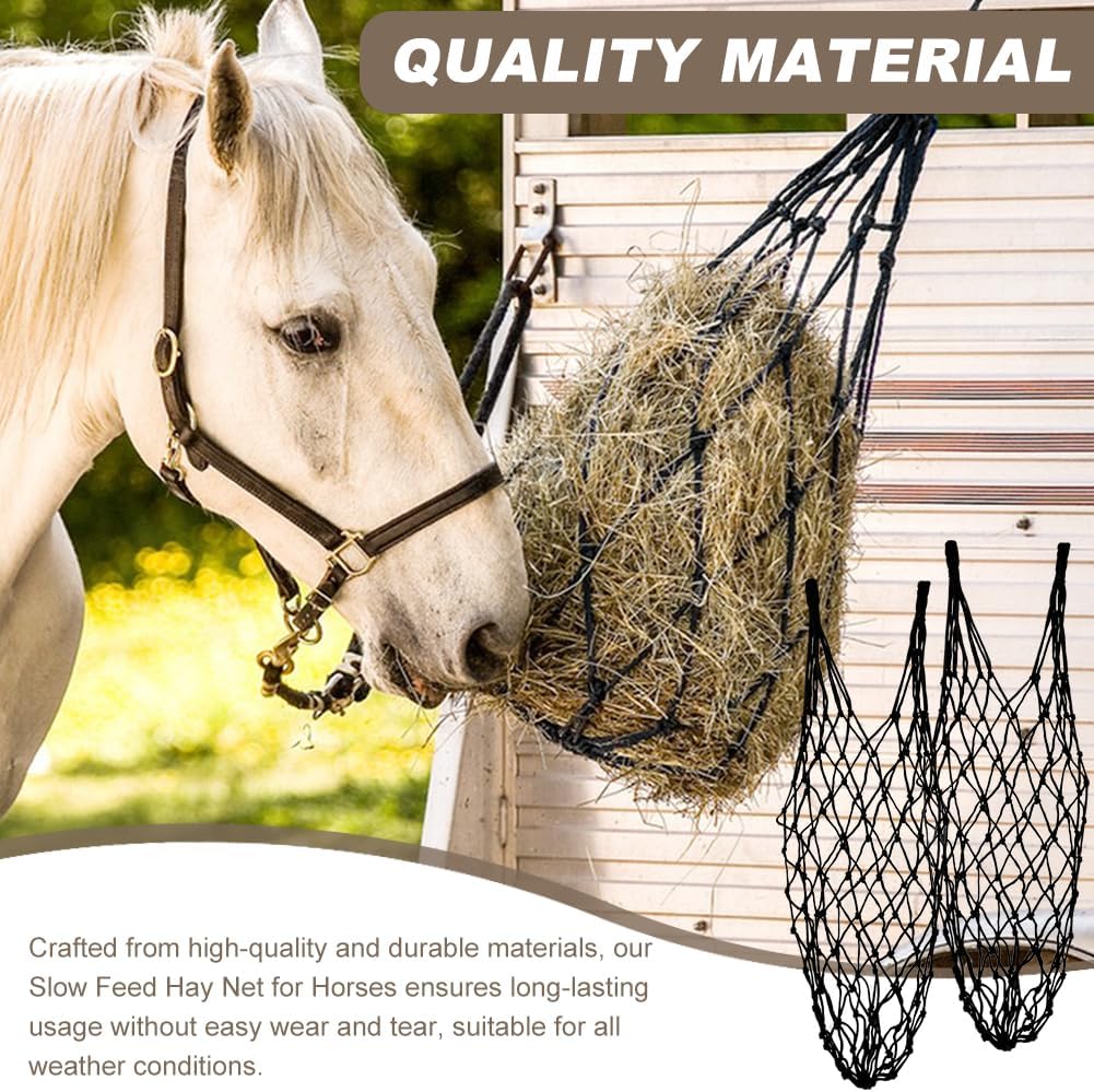 2PCS Hay Nets for Horses,Slow Feed Hay Bag for Horses Goat Sheep