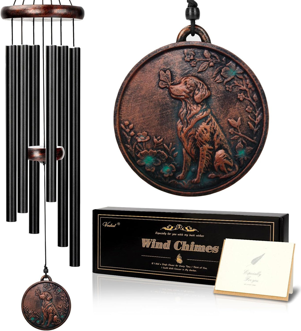 Pet Memorial Gifts for Dogs, 32" Dog Memorial Wind Chime, Dog Memorial Gift